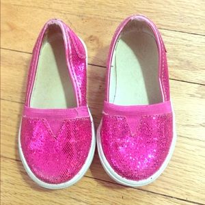 Carters glitter hot pink shoes